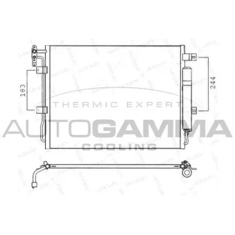 Condenseur, climatisation AUTOGAMMA 107570