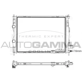 Radiateur, refroidissement du moteur AUTOGAMMA 107672