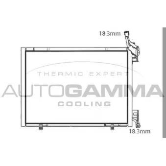 Condenseur, climatisation AUTOGAMMA 107694