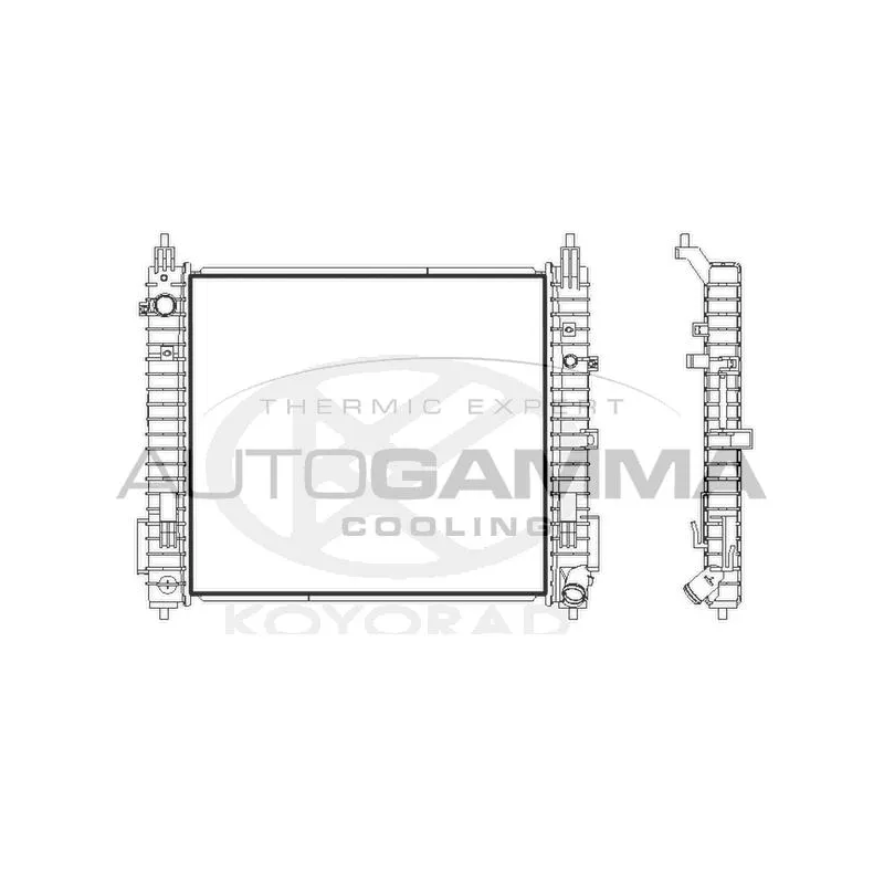 Radiateur, refroidissement du moteur AUTOGAMMA 107746