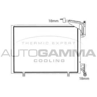 Condenseur, climatisation AUTOGAMMA 107775