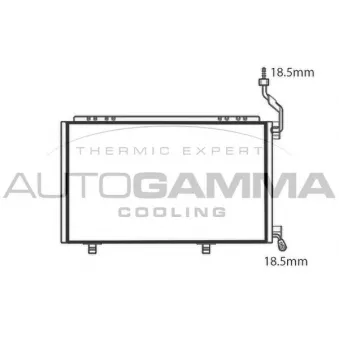 Condenseur, climatisation AUTOGAMMA 107776