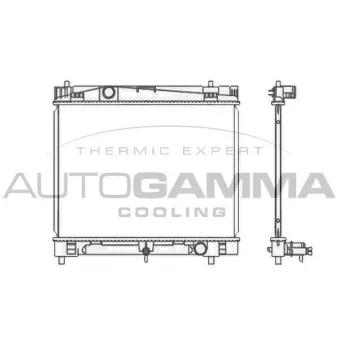 Radiateur, refroidissement du moteur AUTOGAMMA 107810