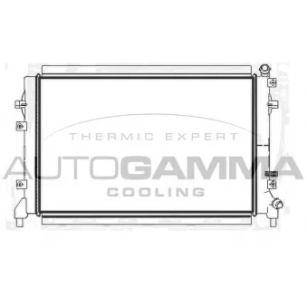 Radiateur, refroidissement du moteur AUTOGAMMA 107817