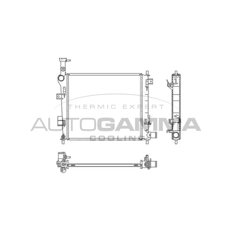 Radiateur, refroidissement du moteur AUTOGAMMA 107835