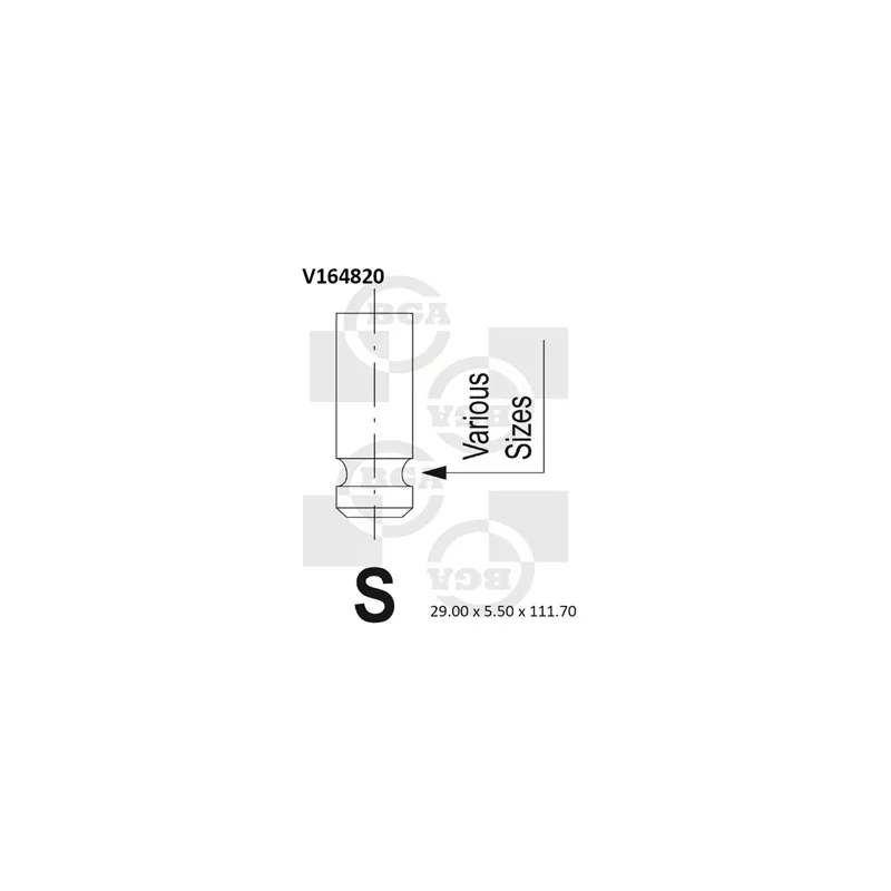 Soupape d'admission BGA V164820