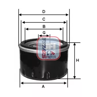 Filtre à huile SOFIMA S 3401 R