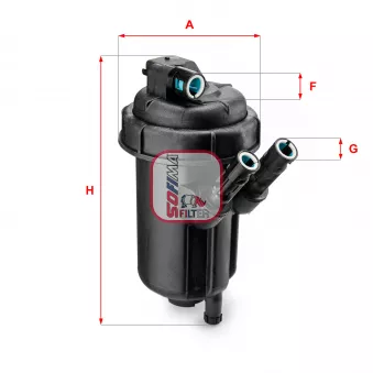 Boîtier, filtre de carburant SOFIMA