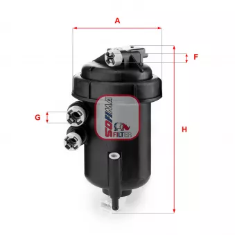 Boîtier, filtre de carburant SOFIMA S 5127 GC