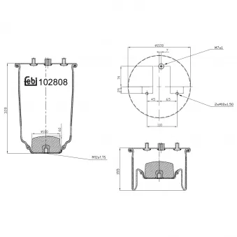 Soufflet à air, suspension pneumatique FEBI BILSTEIN 102808