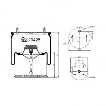 Soufflet à air, suspension pneumatique FEBI BILSTEIN 20425