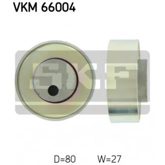 Poulie renvoi/transmission, courroie trapézoïdale à nervures SKF VKM 66004