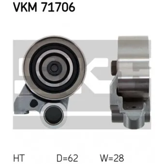 Poulie-tendeur, courroie crantée SKF VKM 71706