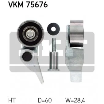 Poulie-tendeur, courroie crantée SKF VKM 75676