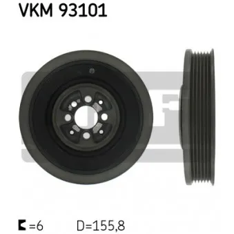 Poulie, vilebrequin SKF VKM 93101