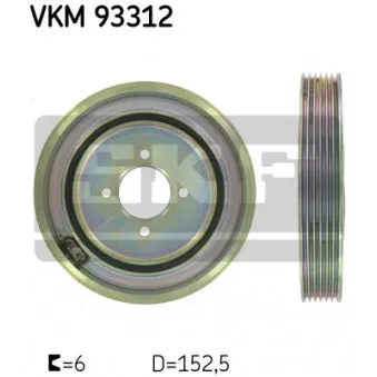 Poulie, vilebrequin SKF VKM 93312