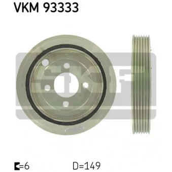 Poulie, vilebrequin SKF VKM 93333