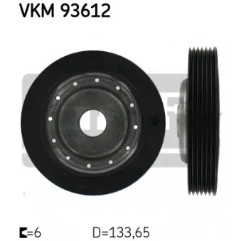 Poulie, vilebrequin SKF VKM 93612