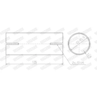 Raccord de tuyau, système d'échappement WALKER 82463