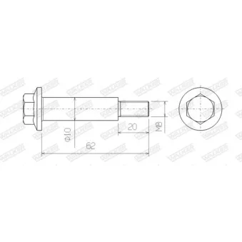 Boulon, système d'échappement WALKER 83194