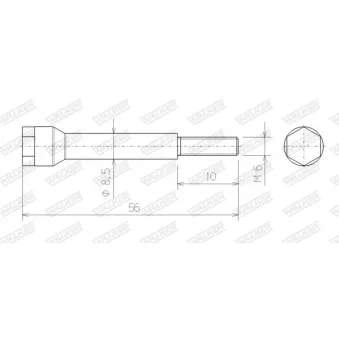 Boulon, système d'échappement WALKER 83196