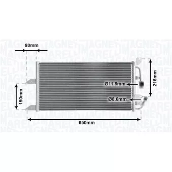 Condenseur, climatisation MAGNETI MARELLI