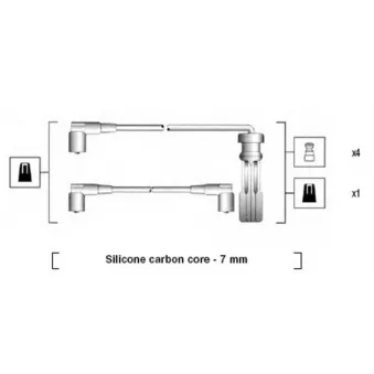 Kit de câbles d'allumage MAGNETI MARELLI 941215190803