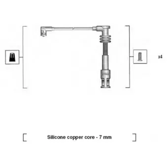 Kit de câbles d'allumage MAGNETI MARELLI 941055210539