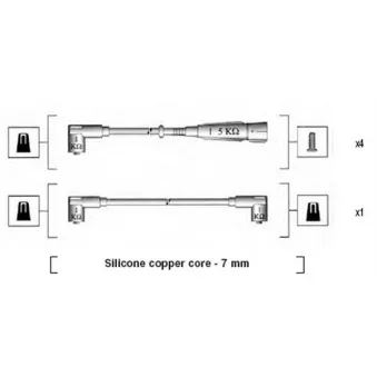 Kit de câbles d'allumage MAGNETI MARELLI 941175020749