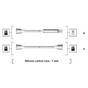 Kit de câbles d'allumage MAGNETI MARELLI 941125240676