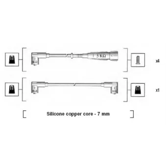 Kit de câbles d'allumage MAGNETI MARELLI 941175100752