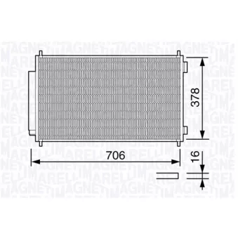 Condenseur, climatisation MAGNETI MARELLI 350203659000