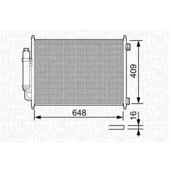 Condenseur, climatisation MAGNETI MARELLI 350203669000