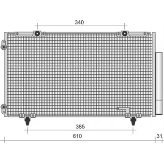 Condenseur, climatisation MAGNETI MARELLI 350203483000