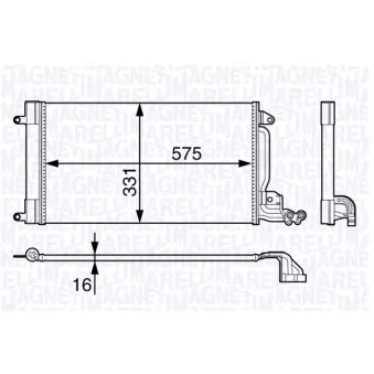 Condenseur, climatisation MAGNETI MARELLI 350203715000