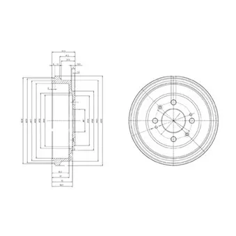 Tambour de frein DELPHI BF280