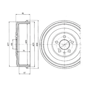 Tambour de frein DELPHI BF325