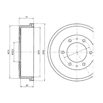 Tambour de frein DELPHI BF416