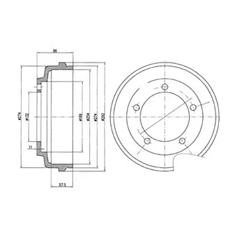 Tambour de frein DELPHI BF479