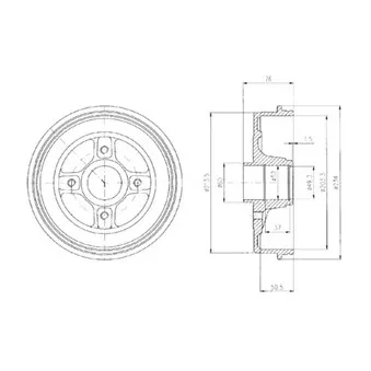 Tambour de frein DELPHI BF480