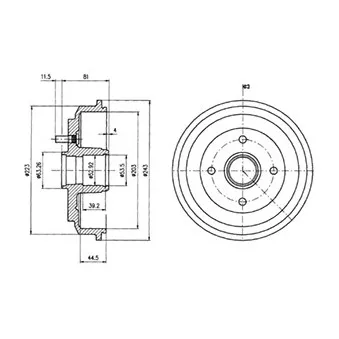 Tambour de frein DELPHI BF487