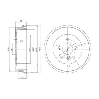 Tambour de frein DELPHI BF495