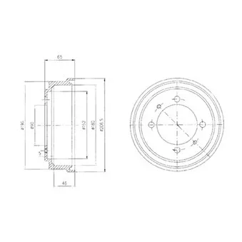 Tambour de frein DELPHI BF498