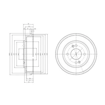 Tambour de frein DELPHI BF517