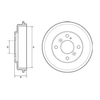 Tambour de frein DELPHI BF525