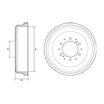 Tambour de frein DELPHI BF533