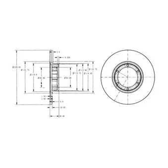 Jeu de 2 disques de frein avant DELPHI BG2071