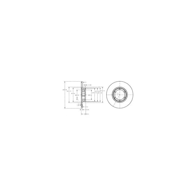 Jeu de 2 disques de frein avant DELPHI BG2071