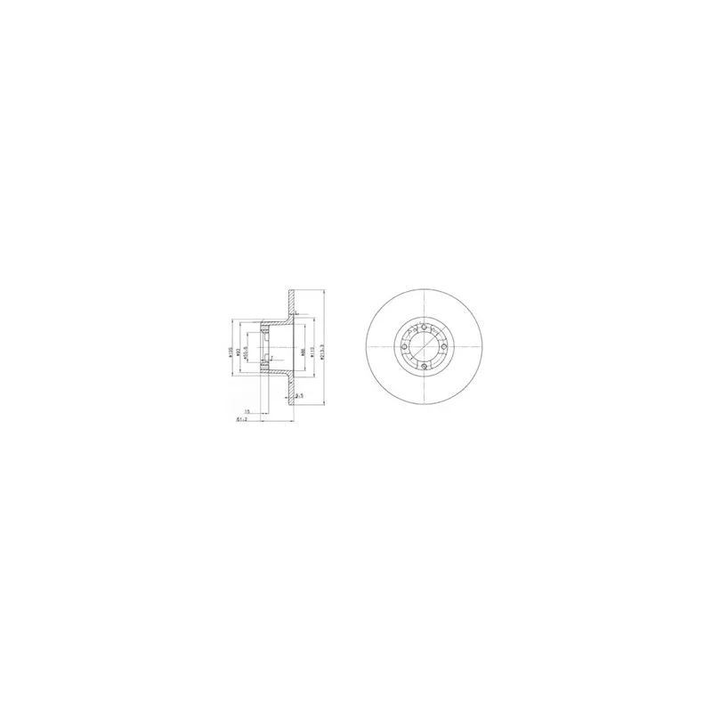 Jeu de 2 disques de frein avant DELPHI BG2081