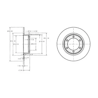 Jeu de 2 disques de frein avant DELPHI BG2107